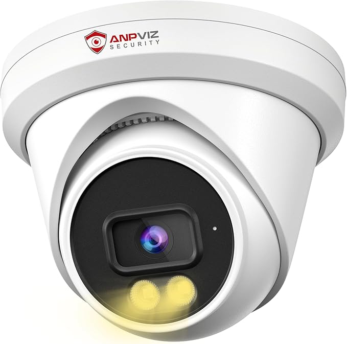 Anpviz 5MP PoE IP Camera, Smart Color Night Vision 100ft, Human & Vehicle Detection,Built-in Mic, 512GB SD Slot, PoE Security Camera Outdoor Indoor, IP66, NDAA Compliant (U Series)