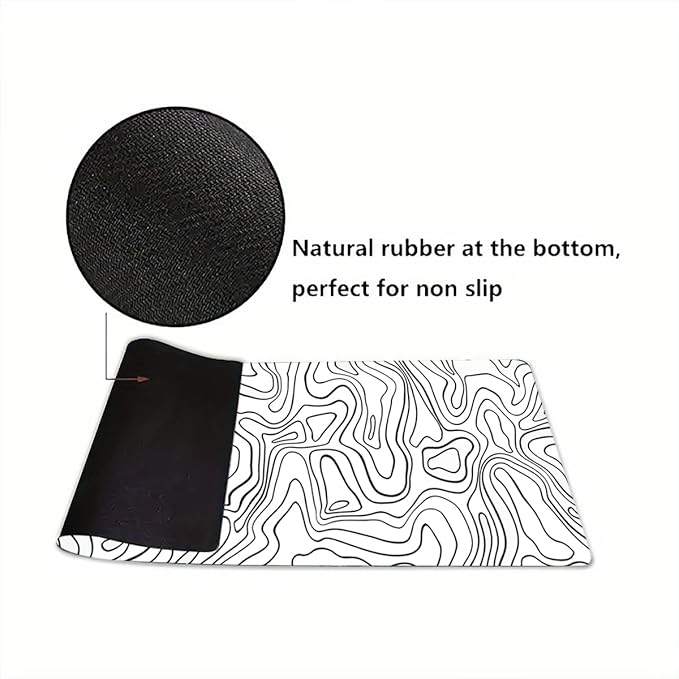 Large Mouse Pad - Gaming Mouse Pad with Stitched Edges(60x30cm), No-Slip Base, Waterproof Desk Pad for Keyboard and Mouse (Line White,23.6x11.8 inch)