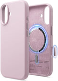 elago for iPhone 17 Case, Premium Magnetic Silicone Case, Compatible with MagSafe, Liquid Silicone Material, Protective Cover, Shockproof, Slim Phone, 6.3 inch (Light Lilac)