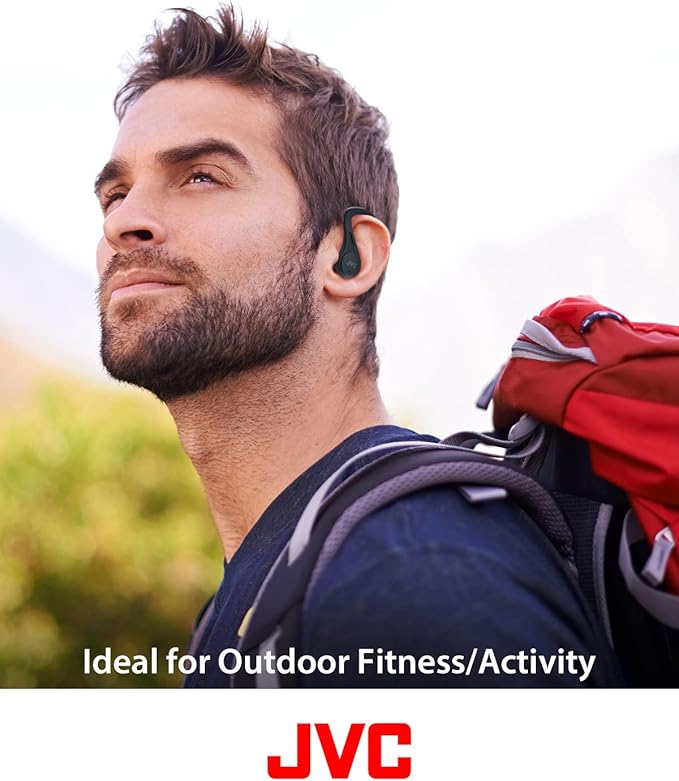 JVC Sport True Wireless Earbuds Headphones, Lightweight and Compact, Long Battery Life (up to 30 Hours), Sound with Neodymium Magnet Driver, Water Resistance (IPX5) - HAEC25TW (White)