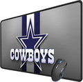 Large Gaming Mouse Pad,Stitched Edges Extended Mousepad with Non-Slip Rubber Base for Laptop Computer Desktop Keyboard,Football Fans White Blue Design Mat