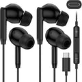 Samsung Wired Headphones USB C, Usbc Wired Earbuds in-Ear for Apple iPhone 17e 17 Pro Max 17pro Air 16e 16 15 Plus, Noise Cancelling Ear Buds USB-C Earphones with Microphone Android Type C Plug Galaxy