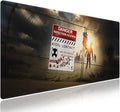 Extra Large Gaming & Office Mouse Pad (31.5" x 11.8") with Durable Stitched Edges – Zombie Dead Man Walking in Dark Danger Scary Scene Halloween Infection Design, Extended XXL Desk Mat