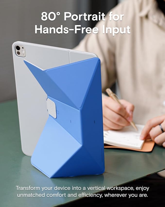 MOFT Dynamic Folio Tablet Stand for Desk Compatible with iPad Air 13-inch (M4 2026 /M3 2025 / M2 2024), Slim Magnetic Tablet Holder Case with 20+ Viewing Angles, Beach White x Terracotta