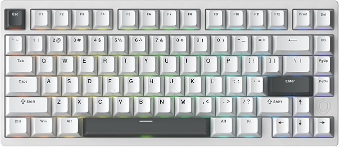 IROK MG75PRO 81 Keys Wired Magnetic Switch Mechanical Keyboard, Hall Effect, 8KHZ/ARGB/CNC Aluminum, Gasket Structure Gaming Keyboard(Silver