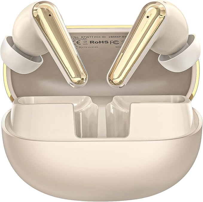 Active Noise Cancelling Wireless Earbuds with 60 Hour Long Battery Life,Bluetooth 5.4 in-Ear Earphones,Multi-Device Pairing,Enhanced Clear Call,Hi-Fi Stereo Ear Buds for Sport Walk