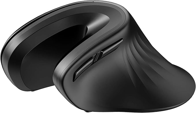 MOJO Perfect Grip Dual Mode Silent Vertical Ergonomic Mouse - Bluetooth/Wireless Optical Mouse w/Adjustable Sensitivity and Quiet Buttons