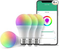Broadlink Smart Wi-Fi Bulb, RGB Multicolor Changing Dimmable LED Light, A19 E26 10W, Works with Alexa, Google Home, Siri and IFTTT, No Hub Required (4 Bulbs)
