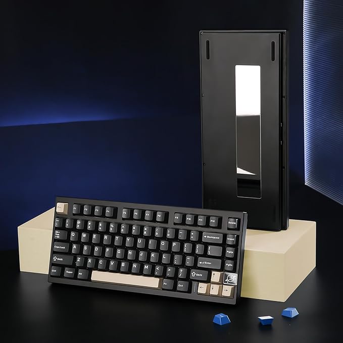YUNZII AL75 PRO 75% Wireless Mechanical Gaming Keyboard,Full Aluminum CNC,BT/2.4G/Wired,PBT Keycaps,Gasket Mounted Hot Swap,Custom RGB Backlight, Programmable for Mac/Win (Black, Gateron Zero)