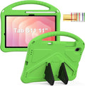 Kids Case for Samsung Galaxy Tab S11 2025 11" Tablet, Techcircle Light Weight Shock Proof EVA Foam Handle Rugged Stand Protective Case, Green