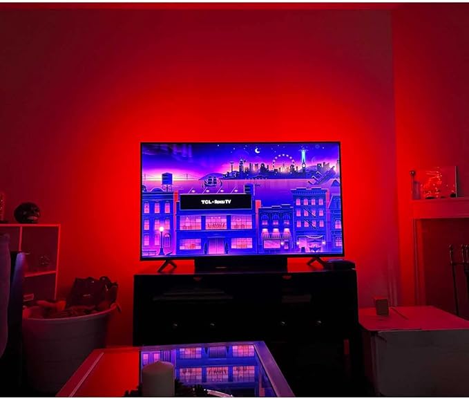 LED Strip Lights for 85-95 inches TV-USB Powered TV Backlight Lights Kit with RF Remote Cover All 4/4 Sides Behind TV Lights Movies Game Decor Mood Lighting
