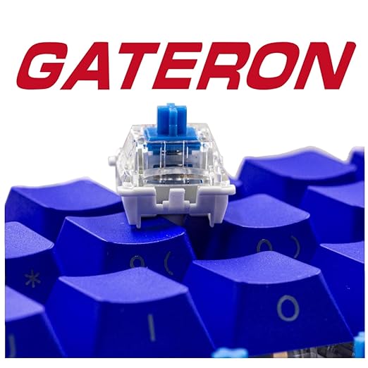 Gateron 105Pcs Pre lubed G pro V3.0 MX Mechanical Gaming Keyboard Split Tactile 60gf Switches,POM Stem Linear RGB SMD Switches 3 pin (Blue)