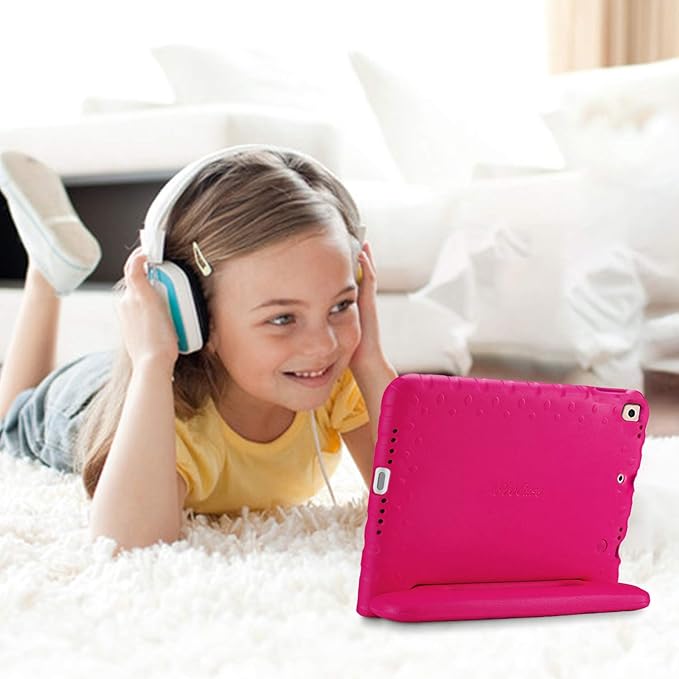 ProCase Kids Case for iPad 9th Generation/iPad 8/iPad 7, iPad 10.2 Case 2021 2020 2019/iPad Air 10.5/iPad Pro 10.5 Kids Case, Shockproof Lightweight Case with Convertible Handle -Magenta