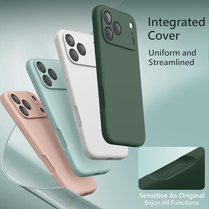 FireNova Magnetic for iPhone 17 Pro Max Case, Compatible with MagSafe, [Integrated Silicone Camera Control Button] [Camera Protection] Anti-Scratch Microfiber Lining Phone Case, 6.9", Alpine Green