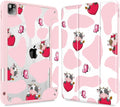 Mektron Case for iPad Pro 11 inch (4th, 3rd, 2nd & 1st Gen) 2022 2021 2020 2018, Buit in Pencil Holder with Shockproof Cover Clear Shell + Auto Wake/Sleep, Butterfly Cow