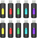 Aiibe 32GB USB 3.0 Flash Drive 10 Pack 32GB USB Flash Drives Thumb Drive USB Memory Stick USB Drive for Data Storage (32 GB, 5 Mixed Colors)