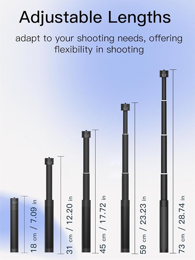 AOCHUAN 3-Axis Gimbal Stabilizer for Smartphone Smart X Pro & B10 Storage Bag & E10 Extension Rod