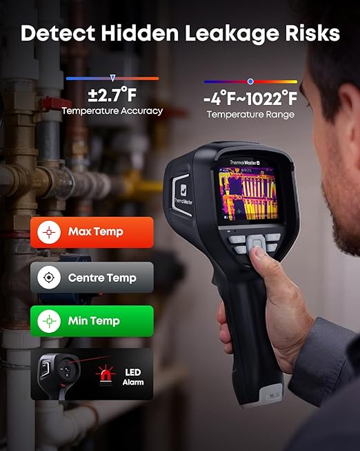Thermal Master Handheld Thermal Camera, 512×384 X³ IR Resolution, 5-Vision, -4℉ to 1022℉, 3.5" IPS Hard Screen, Thermal Imager with Macro Lens (Thor001)