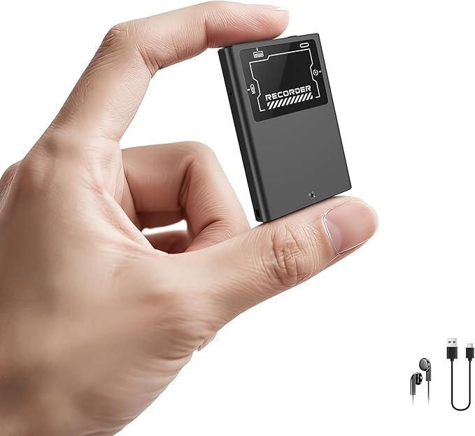 64GB Magnetic Voice Activated Recording Device - BUKUCCETA (9880 Hour) Digital Voice Recorder with AI Noise Reduction, Portable Audio Recorder for Lectures, Meetings, and Interviews
