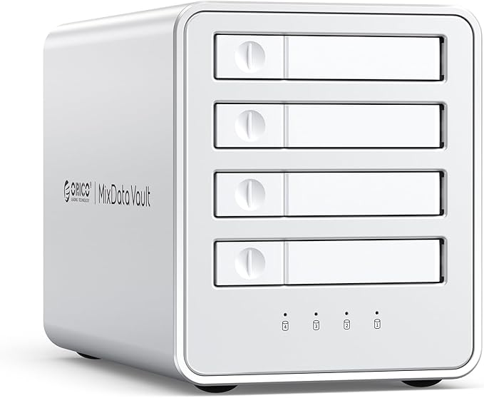 ORICO 40Gbps SSD External Hard Drive Enclosure NVME M.2 All-Flash Docking Station Up 32TB for 4K/8K Video Editing/Data Transfer-8848U4