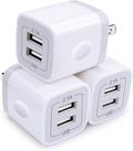 Wall Charger,USB Brick 3Pack 2.1A/5V Dual Port USB Plug Charger Cube Power Adapter Fast Charging Block for iPhone 17 16e 16 15 14 13 12 Pro Max 8 7 6 Plus 5S,iPad,Samsung Galaxy S8 S7 S6,Android Phone