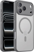 Symcele Designed for iPhone 17 Pro Max Case, Compatible with MagSafe, [Camera Protection] [15FT Military Drop Protection] Shockproof Translucent Matte Anti-Slip Phone Case, 6.9", Natural Titanium