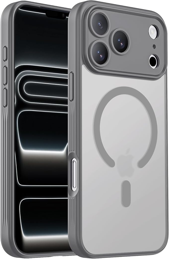 Symcele Designed for iPhone 17 Pro Max Case, Compatible with MagSafe, [Camera Protection] [15FT Military Drop Protection] Shockproof Translucent Matte Anti-Slip Phone Case, 6.9", Natural Titanium