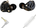 KZ ZS12 PRO 2 in Ear Monitor Headphones, 5BA+1DD 6 Hybrid Driver Gaming Earbuds Wired Earphones, HiFi Clarity Sound Immersive Bass IEMs for Gaming Musicians Singers Audiophiles (Black with Microphone)
