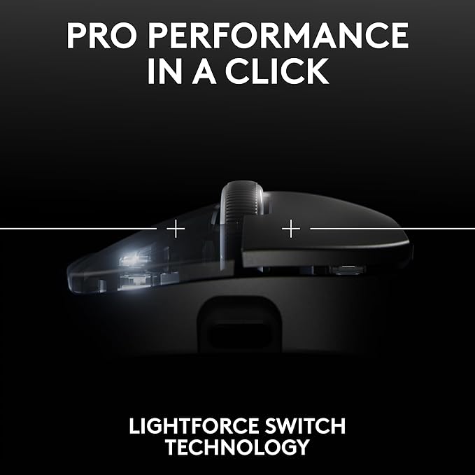 Logitech PRO X Superlight 2 DEX Wireless Gaming Mouse, Black | Lightweight, Hero 2 Sensor, 44k DPI, 5 Programmable Buttons, Lightspeed Wireless, Right Hand, PC/Mac | Signature Series Charging Dock