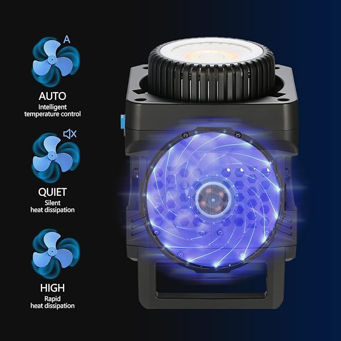 Sutefoto 100(W) RGB Video Light 2800K-10000K,P100-RGB 360° Full Color Continuous Lighting, 43700 Lux /0.5m, CRI 96+, TLCI 95+ with APP Control/Remote Control. Studio Light for Film Recording