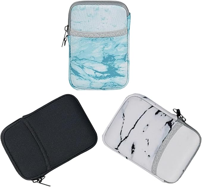 External Hard Drive Portable Carrying Case Waterproof Shockproof 2.5 inch Hard Drive Storage Carrying Bag for Seagate/WD/Toshiba/Maxone External Hard Drive(2-Pack) (Marble White+Marble Green)