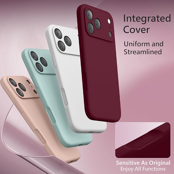FireNova Magnetic for iPhone 17 Pro Max Case, Compatible with MagSafe, [Integrated Silicone Camera Control Button] [Camera Protection] Anti-Scratch Microfiber Lining Phone Case, 6.9", Plum