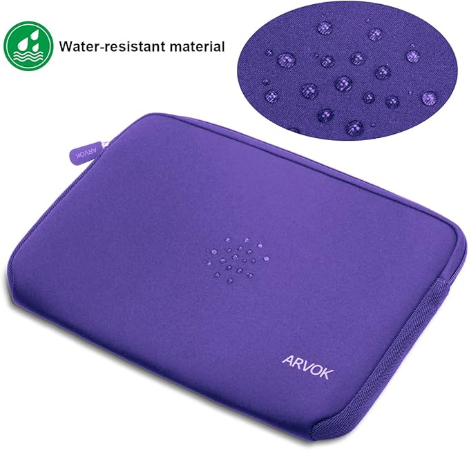 ARVOK Laptop Sleeve Ultra-Thin Case Water-Resistant Notebook Computer Pocket Tablet Briefcase Carrying Bag/Pouch Skin Cover for HP/Dell/Lenovo/Asus/Acer,Purple,15inch