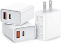 [2Pack] 40W USB C Charger Block, Fast Charge Cube Powered Multi-Port Wall Plug Power Adapter Type C Brick for iPhone 17/16/16 Pro Max/15/15 Pro Max/14/14 Pro Max/13/12/iPad, Motorola, LG,PS5, Huawei