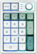 Gasket Creamy Mechanical Numpad Programmable Macro Keypad Wireless 2.4G/Bluetooth 5.0/Wired USB-C RGB Backlit Hot Swappable Number Pad Rechargeable Numeric Keyboard Metal Knob, Botanic Garden