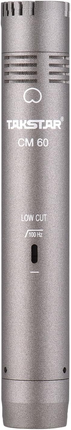 TAKSTAR Condenser Microphone with Windscreen, Professional Cardioid Mic, XLR Gold-Plated Diaphragm Recording Microphone for Singing, Studio, Instrument, Interview, Radio Stations, Broadcast - CM-60