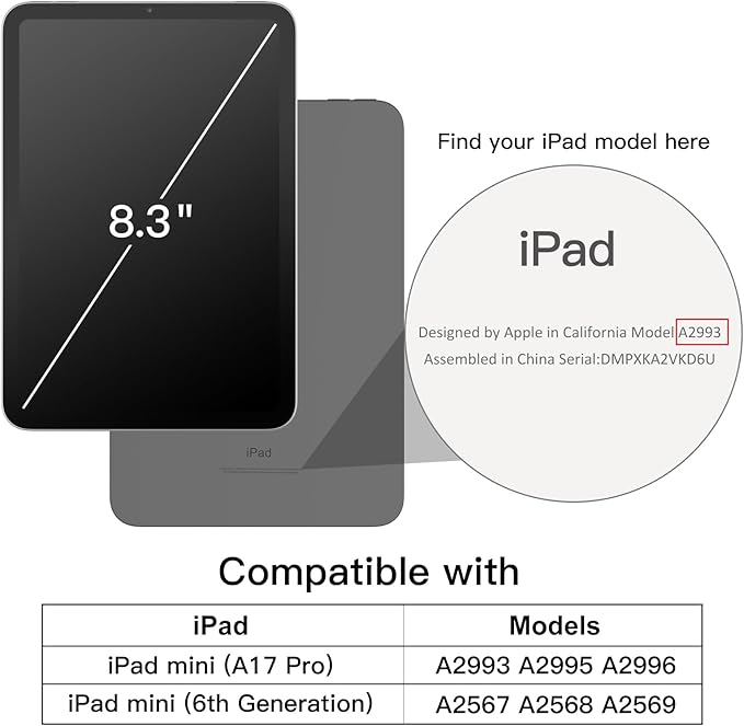JETech Case for iPad mini (A17 Pro, 2024 Model, 7th Generation) / mini 6 (2021 Model, 6th Generation) with Pencil Holder, Clear Back Shell Slim Stand Tablet Cover, Auto Wake/Sleep (Space Gray)