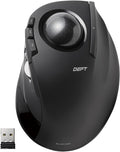 ELECOM DEFT Trackball Mouse, 2.4GHz Wireless, Finger Control, 8-Button Function with Smooth Tracking, Ergonomic Design, Optical Gaming Sensor, Windows11, macOS (M-DT2DRBK)