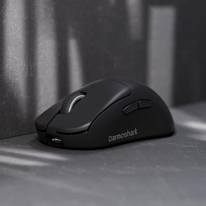 Darmoshark N7 Wireless Gaming Mouse,Tri-Mode 8K/USB-C/Bluetooth,Up to 30000DPI,PAW3950 Optical Sensor Lightweight 49g,5 programmable Button,Computer Mouse for Laptop,PC,Mac(Black)