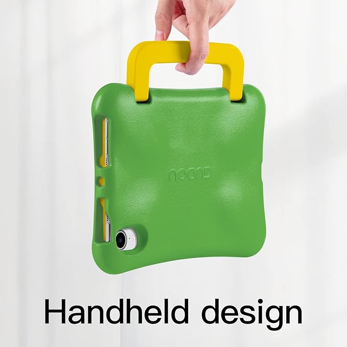 Kids Case for iPad mini 7 (A17 Pro) 2024 /iPad Mini6 2021, Light Weight Heavy Duty/Shockproof/Drop Proof with Handle/Kickstand, Child Friendly Cover for iPad mini 7th/6th Gen 8.3inch (Green)