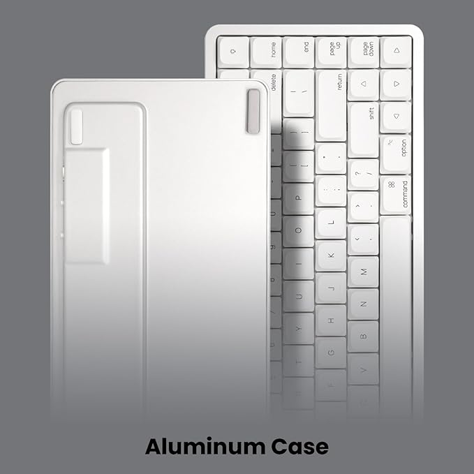 Akko Air 01 Low Profile Wireless Mechanical Keyboard RGB Backlit, Hot Swappable Native Mac Layout 2.4GHz/Wired/BT Aluminum Gaming Keyboard, Cloudy White, Kailh Cloud Switch