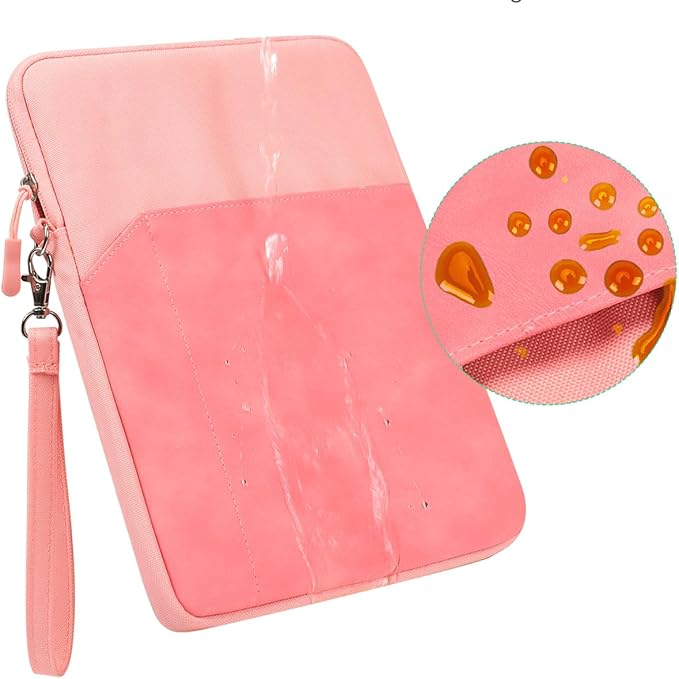 CAAORDKSO 7-8 Inch Tablet Sleeve Bag for iPad mini (A17 Pro) 8.3", iPad mini 6/5/4/3/2/1, Samsung Galaxy Tab S2 8.0, Tab A 8.0, ZenPad Z8s 7.9, Amazon Fire HD 8 Tablet/ 8 Plus Tablet Case Pouch, Pink