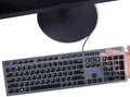 DAMMOMKO Keyboard Cover Skin Compatible with Amazon Basics Wired QWERTY Keyboard with Low-Profile Keys, US QWERTY Layout, Black
