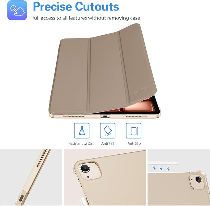 ProCase Smart Case for iPad Pro 12.9 2022/2021/2020/2018, Slim Stand Hard Back Shell Smart Cover for iPad Pro 12.9" 6th Gen/5th Gen/4th Gen/3rd Gen -Starlight