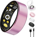 Smart Ring For Women Men, Health Tracker with Heart Rate/Blood Oxygen/Blood Pressure/Sleep Monitoring/Step Counting, IP68 Waterproof Fitness ring, No App Fees for iPhone & Android (Lavender Pink, 10#)