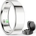 Smart Ring for Men Women - 5ATM Waterproof Health Fitness Tracker with Body Temperature Measurement, Heart Rate, Blood Oxygen, Sleep Monitoring, Step Counting for iOS and Android, No Subscription Fee