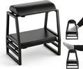 Adjustable Double Step Footrest Under Desk,9-Angle Double Step Foot Stool for Office & Home, Ergonomic Foot Support with Non-Slip Pads - Black