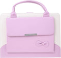 Handbag Case for iPad Pro 11" (2018-2025) & iPad Air 11 2024 2025/Air 10.9", Techcircle Cute Bowknot Pocket Wallet Folio Stand PU Leather Carrying Case, Auto Sleep/Wake, Pink