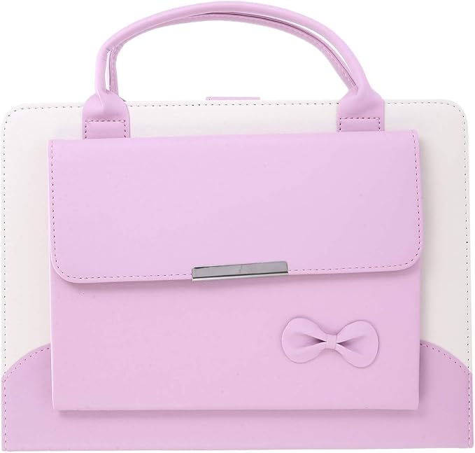 Handbag Case for iPad Pro 11" (2018-2025) & iPad Air 11 2024 2025/Air 10.9", Techcircle Cute Bowknot Pocket Wallet Folio Stand PU Leather Carrying Case, Auto Sleep/Wake, Pink