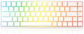 Creamy Mechanical Gaming Keyboard 60% Percent, Wireless 2.4G/Bluetooth 5.0/Wired USB-C, 68-Key NKRO Hot Swappable, Topographic PBT Keycaps, RGB LED Backlit, Programmable for Win/Mac, White